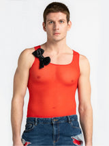 Red Transparent Tank Top