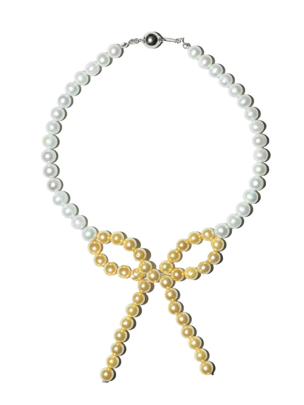 White-Yellow Pearl Necklace