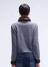 Gray Knit Cardigan