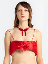 Red Bow Yorgan Bra