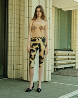 NUDE SPIRAL FLORAL DESIGN TOP