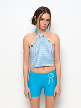 Blue Pesthemal Eyelet Top