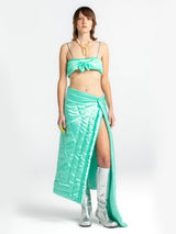 Turquoise Yorgan Blanket Skirt