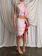 Pesthemal Pink Fringe Skirt