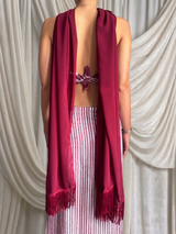 Pesthemal Burgundy Fringe Top