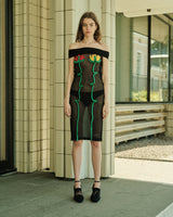 BLACK FLORAL DESIGN DRESS