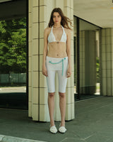 WHITE FLORAL DESIGN TIGHTS