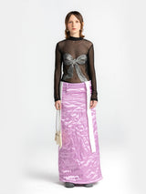 Lilac Yorgan Maxi Length Skirt