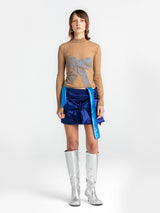 Band Nude Dissolved Blue Bow Top