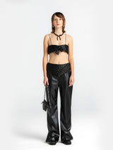 Yorgan Scarf Leather Pant