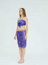 PURPLE SEQUIN BANDANA TOP