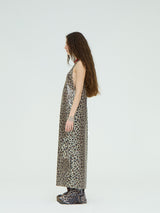 LEOPARD SEQUIN MAXI DRESS