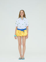 WHITE EMBROIDERY POLO SHIRT