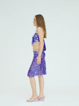 PURPLE SEQUIN BANDANA TOP