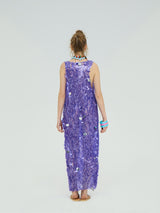 PURPLE SEQUIN MAXI DRESS
