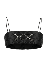 Black Argyle Embroidery Yorgan Bra