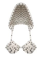 Polka-dot Spiral Design Hooded Bra