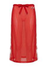 Transparent Mesh Midi Skirt