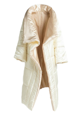 Creme Quilted Blanket Coat