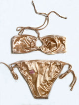 Nude Satin Bikini Set