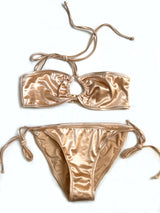 Nude Satin Bikini Set