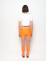 Neon Orange Ribbon mini short