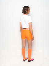Neon Orange Ribbon mini short