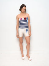 Dark Blue Pesthemal Flower Top