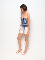 Dark Blue Pesthemal Flower Top