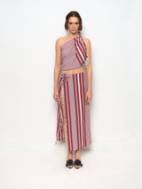 Pesthemal Burgundy Maxi Skirt