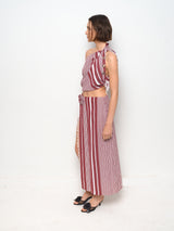 Pesthemal Burgundy Maxi Skirt