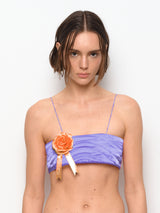 Purple Ribbon yorgan bra