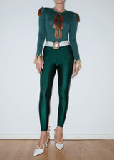 Dark Green - White Yorgan Maxi Tights