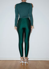 Dark Green - White Yorgan Maxi Tights