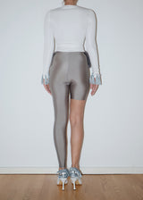 Gray Fur One Leg Tights
