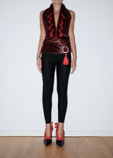 Black Fur Rebecca Fur Tights