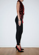 Black Fur Rebecca Fur Tights