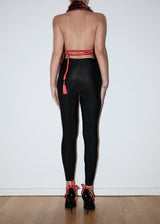 Black Fur Rebecca Fur Tights