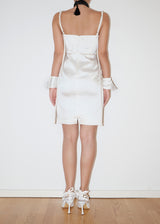 Exclusive White Satin Dress