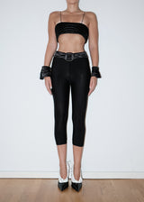 Black Yorgan Belt Midi Tights