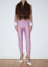 Pink Multi Crystal Belt Tights
