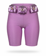 Pink Pocket Belt Biker Tights