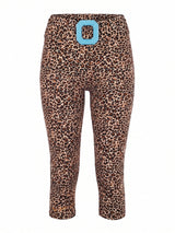 Blue buckles Leopared Midi Tights