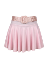 LIGHT PINK MINI YORGAN BELT SKIRT