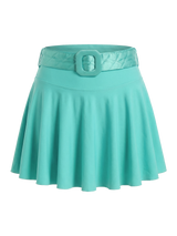 TURQUOISE MINI YORGAN BELT SKIRT
