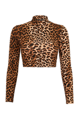 LEOPARD CROP TOP