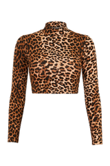 LEOPARD CROP TOP