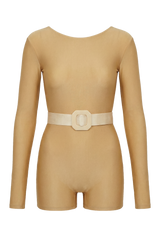 NUDE SHORT YORGAN BELT BODYSUIT