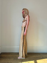 Nude Spiral Design Hooded Bra