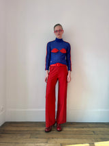 Red Yorgan Belt Pants